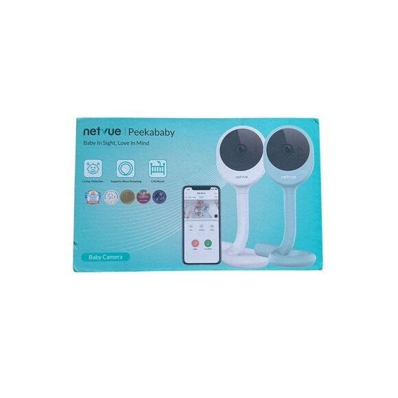 Netvue Peekababy Baby camera Smart Cry Detection & App Support Supports Alexa - Picture 1 of 8